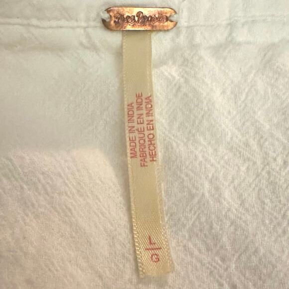 Free People Cherry Mini Dress in Optic White Large Western Bohemian - Picture 11 of 15